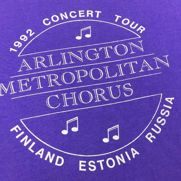 ARLINGTON METROPOLITAN CHORUS T-shirt L Vintage - Picture 3 of 6